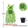 Faux Hanging Vine Plant With Green Leaves For Balcony And Party Decoration
