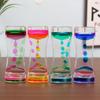 Dynamic Two-colour Liquid Oil Hourglass Hourglass Timer Stress Relieving Acrylic Creative Gift Ornament
