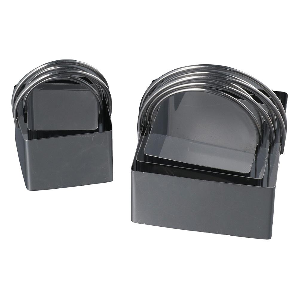 5 Pcs Stainless Steel Biscuit Cutter Molds Square Cookie Mould New Cookie Cutter Set Dough Tools