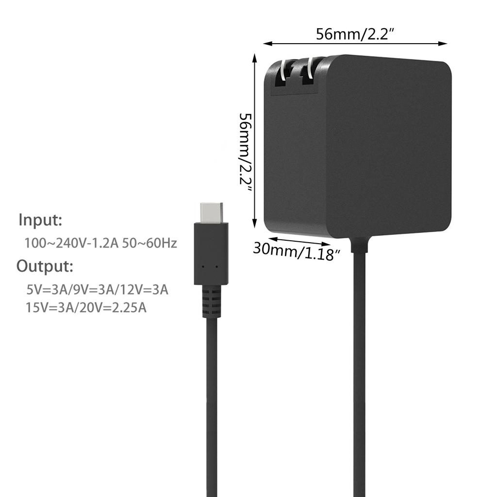 Зарядное устройство для игровой консоли, адаптер для зарядки для Steam Deck, зарядное устройство для протокола PD, блок питания 45 Вт, вилка США, портативный