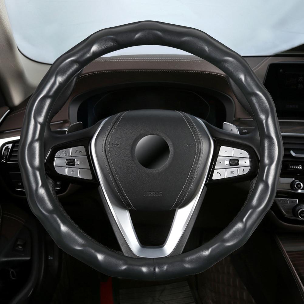 Чехлы на руль автомобиля Воздухопроницаемые Противоскользящие Искусственная овчина ультратонкие впитывающие пот рулевые колеса Аксессуары для автомобилей