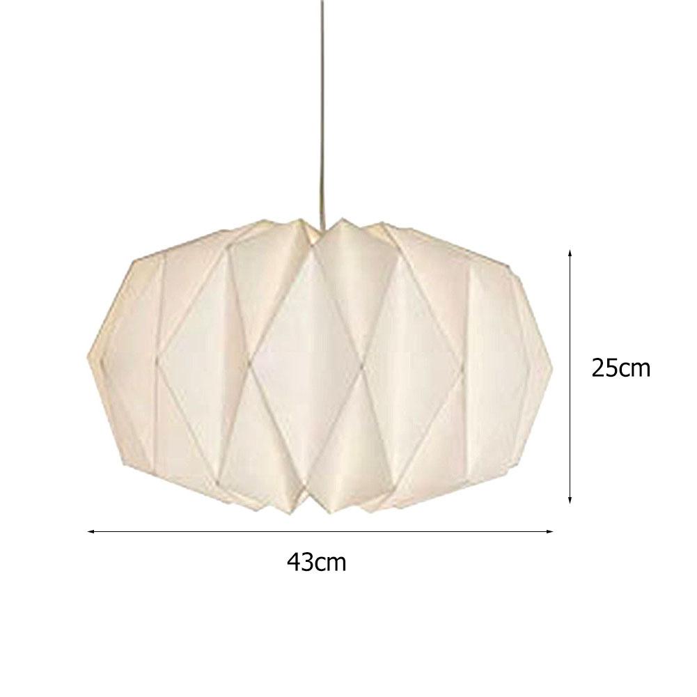 Nordic Creative Paper Origami Lantern Shade Hanging Lamp Cover Folding Pendant Light Shade for Living Room Chandelier Art Decor