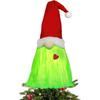 Green Gnome Christmas Tree Topper Plush Xmas Elf Tree Topper Decoration for Christmas Tree Holiday Home Decor