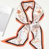 1pc Women Carriage Print Fashion Style Silk Scarf Bandana,Hair Band,Head Band Ideal For Dressing Up Your Look