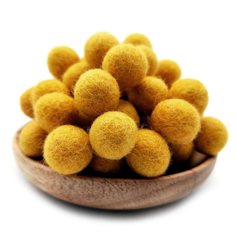 Шерстяной фетровый шар ручной работы, рождественские 10 шт., серьги, аксессуары, цветной меховой шар, сделай сам, помпоны, шар из шерстяной пряжи, 1,5 см