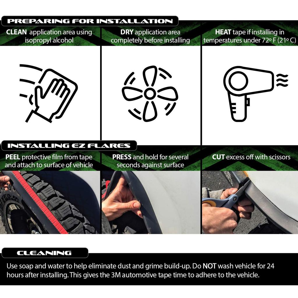 Universal EZLIP Fender Flares by EZLIP JAPAN (Cleaner Included)