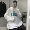 Мужские футболки с длинным рукавом с буквенным графическим принтом, модные брендовые футболки для мужчин, мужская одежда, повседневная футболка, мужская летняя корейская ретро футболка