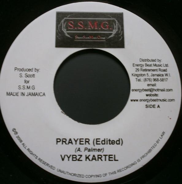 7-дюймовая пластинка VYBZ KARTEL - Prayer НИКАКОЙ S.S.M.G. 2006 Ямайка, использовано регги, ска и даб