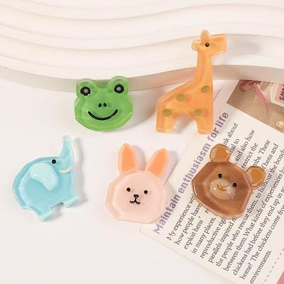 Новые Милые Мультяшные Животные из Смолы Аксессуары для DIY: Наклейки для чехлов телефонов и украшения для волос