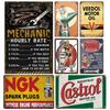 Vintage Metal Tin Signs  NGK Spark Plugs Gulf Garage Oil Motor Posters Wall Decoration Man Cave Cafe Club Retro Posters Plaque