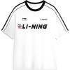 Li Ning Футболка с надписью Свободная Удобная Повседневная с коротким рукавом Унисекс Топы Белая AHSU657-1(TEAM702-3.4.15)