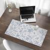Protective Decorative Mat for Office Table, Floral Vintage Pattern, 90x45 cm