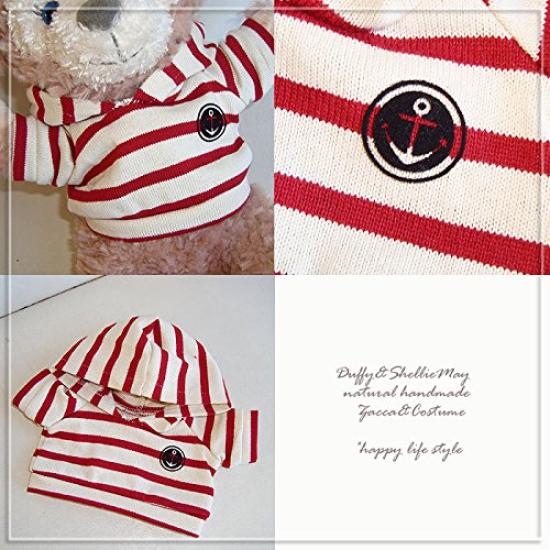 Костюм Даффи ШеллиМей Ручная кукла Размер Толстовка с капюшоном Бордовый tops21-hp