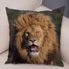 Africa Lion Pillow Case Decor Wild Animal Pattern Print Pillowcase Super Soft Plush Cushion Cover for Car Sofa Home 45x45cm
