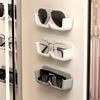 Wall Mounted Glasses Organizer, No Drill Sunglasses Display Rack, Decorative Storage Holder for Eyeglasses & Home Dec