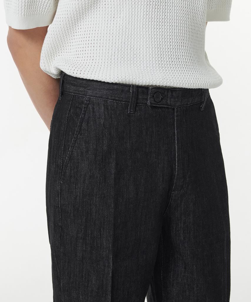 MUSINSA STANDARD Straight Denim Slacks [Raw Black]