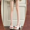 Fashion Word with High Heel Sandals Women's Summer New Thick Heel with Skirt Sandals