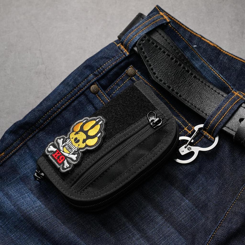 VIPERADE VE21 EDC EDC Pocket Organizer Small EDC Organizer Pouch Velcro EDC Pocket Pouch Pouch, (for Men), (6 Pockets), (Black)