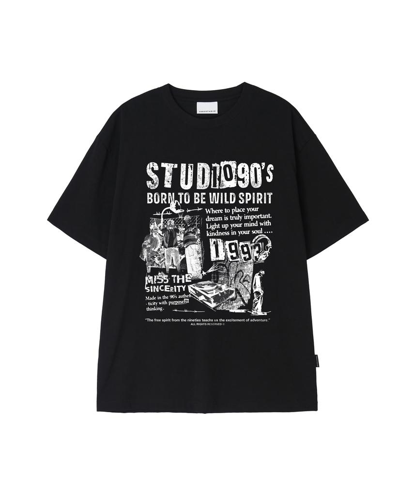 1993STUDIO 90S Big Graphic T-Shirt_Black