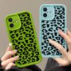 Leopard Print Pattern Shockproof Phone Case for iPhone 16 15 14 Plus 13 12 11 Pro Max Xs Xr 8 7 Matte Tpu Soft Lens Protection Anti-Fall Cover