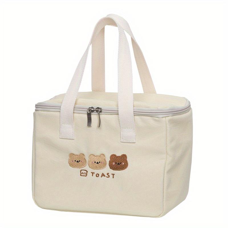 Женская милая сумка для обеда, изолированная парусиновая сумка-холодильник для девочек, термосумка из алюминиевой фольги, термопищевая коробка, семейный школьный контейнер для пикника, ужина