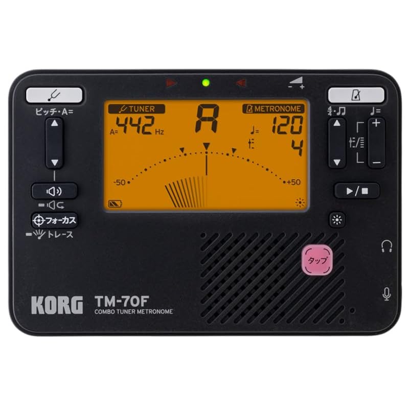 Korg TM-70F BK Тюнер-метроном + CM-400 BK Набор: тюнер и микрофон (черный)