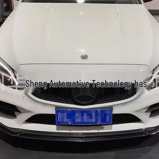 Compatible with 19-21 Mercedes-Benz C-Class W205 Facelift: C-Style Carbon Fiber Front Lip.