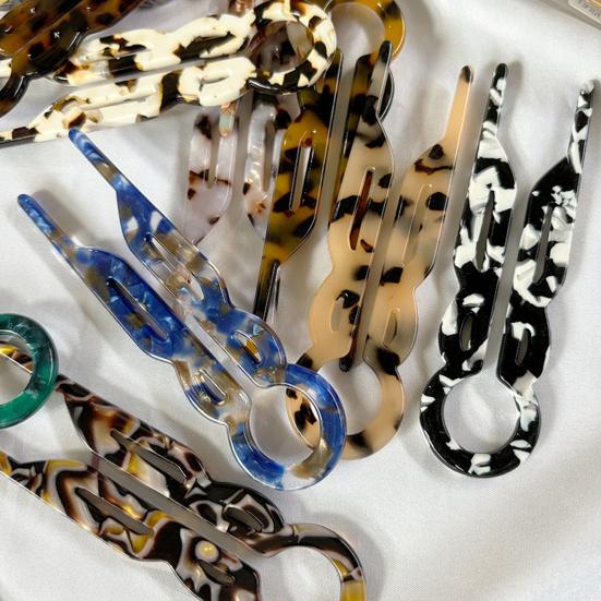 U-образная ацетатная заколка для волос, легкая, нескользящая, длинная, густая, шпилька для волос, французский пучок, аксессуары для волос для женщин и девочек