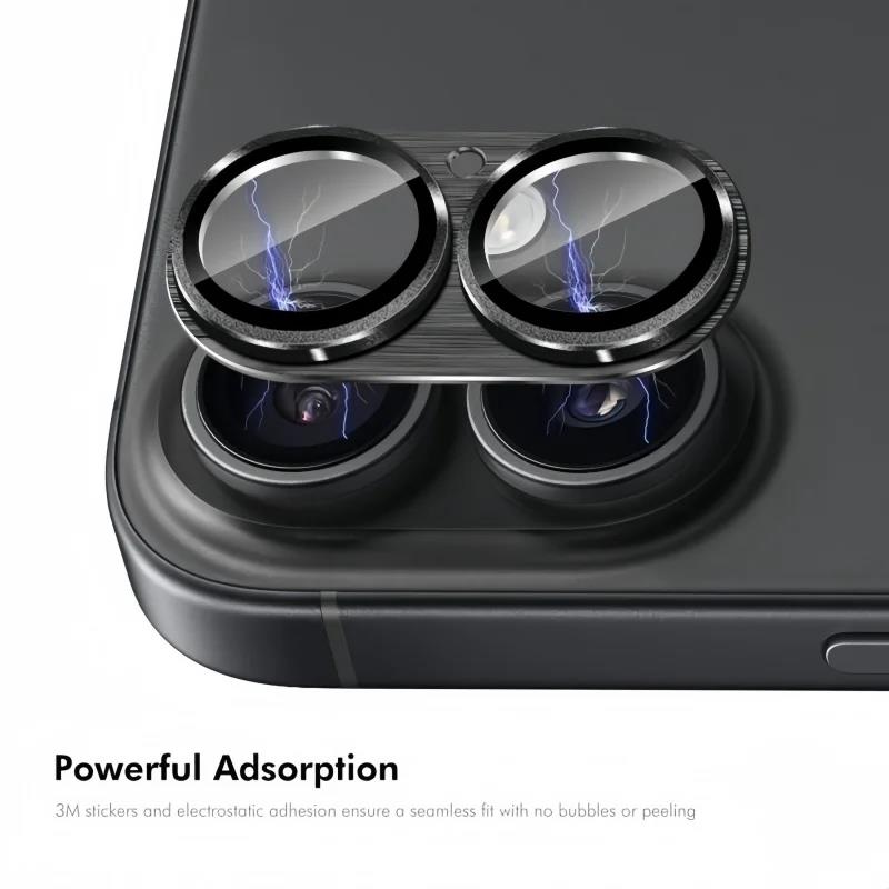 9H HD Metal Camera Lens Protector Official Color for IPhone 17 16 Full Cover Protector Back Lens Film Alloy Glass Scratch Proof 4