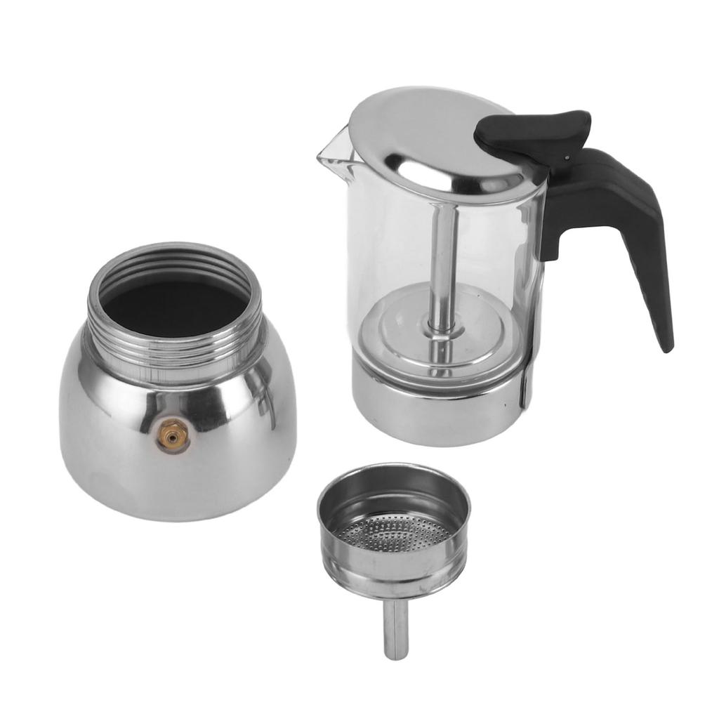 Стеклянная плита Moka Pot электрическая плита Moka Pot с основанием из нержавеющей стали Классическая кофеварка
