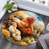 Круглый ковер с петухом в фермерском доме, мягкий утолщенный кухонный напольный коврик, водонепроницаемый нескользящий маслостойкий напольный коврик, коврик для бега