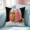 Hot Rapper Lakeyah Laky Pillow Case Square DoubleSided Sofa Cushion Cover Bedroom Bedside Pillow