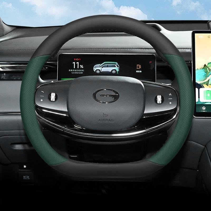 Для GAC Trumpchi S7 S9 2026 2026 Кожаная Накладка на Руль Автомобиля Ультратонкие Противоскользящие Накладки на Ручку Автомобиля Аксессуары для Интерьера