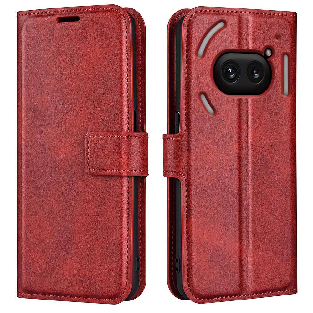 For Nothing Phone (2a) Plus/Phone (2a) Case PU Leather+TPU Phone Shell Calf Texture Wallet Stand Cover