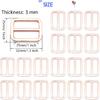 Rose Gold Slide Strap Buckle - 25mm Metal Adjuster Rectangular Buckle for Dog Collar Backpack Purse Hardware Webbing Supplies (Rose Gold 10 PCS)