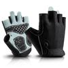 Unisex Half-Finger Cycling Gloves With Deer Leather Palm Anti-Slip Shock Absorption Mountain Bike Road Fitness