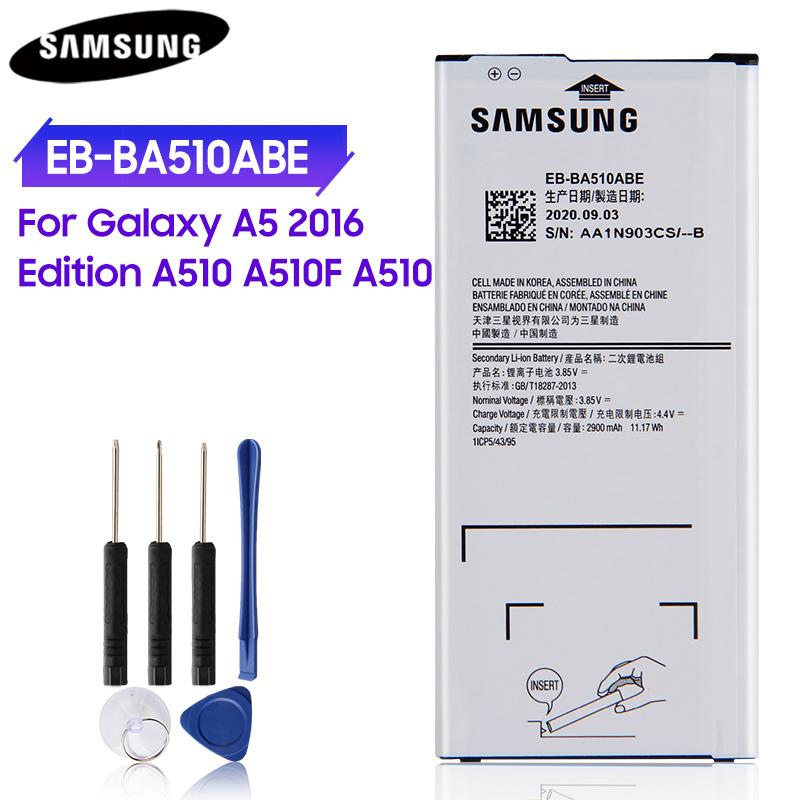 Оригинальный перезаряжаемый литий-ионный аккумулятор для Samsung Galaxy A5 2016 Edition A510F A510 EB-BA510ABE EB-BA510ABA Аккумулятор для телефона 2900 мАч