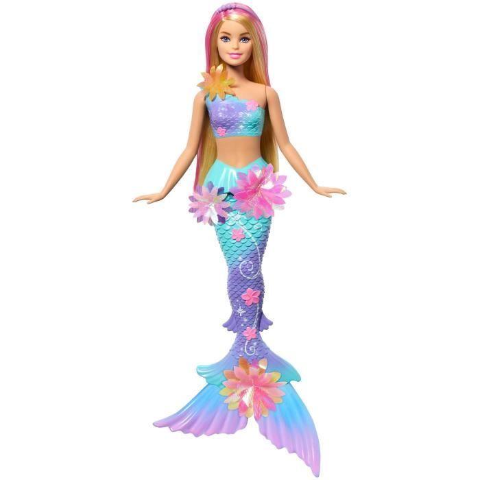 Poupée Sirene - Barbie - Flower Magic - Fleurs Éclorent - Jouable dans l'Eau - Multicolore