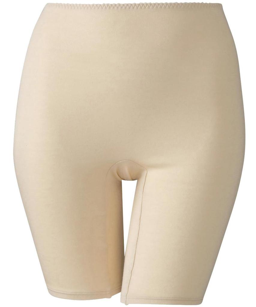 Wacoal Warm Innerwear Length Cotton Blend Warm and Soft Material Stays In Place UHK409 BE M [Marshmallow Hot] Above-Knee (Body Fabric)
