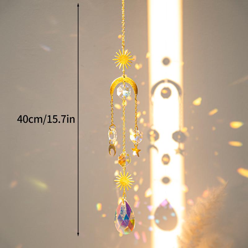 44Mm Heart Love Wind Chime Window Outdoor Garden  Crystal Hanging Pendant Suncatcher Diamond Prisms Pendants Home Decoration