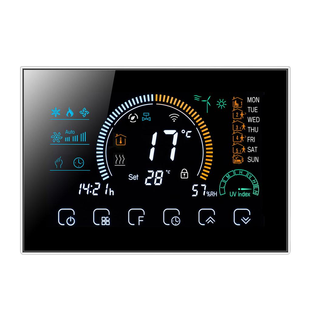 TUYA WIFI/RS485 Modbus RTU Программируемый термостат для управления 2/4-ходовым клапаном Отопление/Охлаждение HVAC Воздушная система 24В/220В