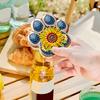 Crystal Gem Stone Fridge Magnets Wooden Cat Diamond Painting Bottle Opener Rhinestones Bottle Opening Tool for Adults Beginner