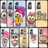 Cute Owl Hearts Lover Christmas Phone Case For Xiaomi Poco X6 X5 X4 X3 GT NFC M4 M5 Pro 5G M3 Mi Note 10 Lite F5 F4 F3 F2 F1 Cap