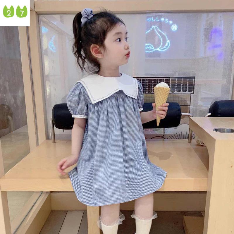 Платье для девочек, детское платье принцессы в консервативном стиле, юбка с матросским воротником