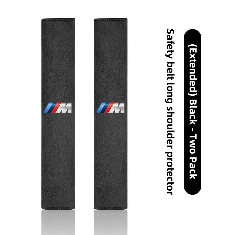 2pcs Suede Car Seat Belt Shoulder Protective Cover For BMW E46 E90 E60 F30 F10 E39 E36 F20 G20 G30 E92 E87 E91 X5 E70 F11 E30 X4 XR1