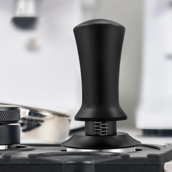 Ручной темпер для кофе с автоматическим отскоком, подпружиненный и масштабируемый дисплей, регулируемая глубина, съемный темпер для эспрессо-машины