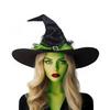 Folds Halloween Witch Hat Satins Wizard Cap Cool Mesh Bow Witch Hat  Dress Up