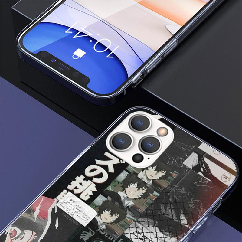 Плакат Bungo Stray Dogs Чехол для телефона с аниме для iPhone 17 Air 16 Pro Max 16E 15 + 14 Plus 11 12 13 Mini 7 8 SE Подарок Печатная обложка Веселый