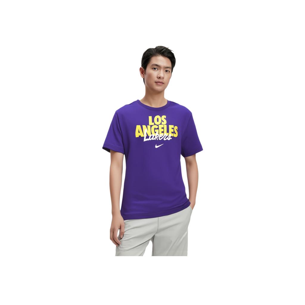 Nike Футболка Los Angeles Lakers DNA Dri-FIT NBA с короткими рукавами, мужские топы, фиолетовый CK8959-547
