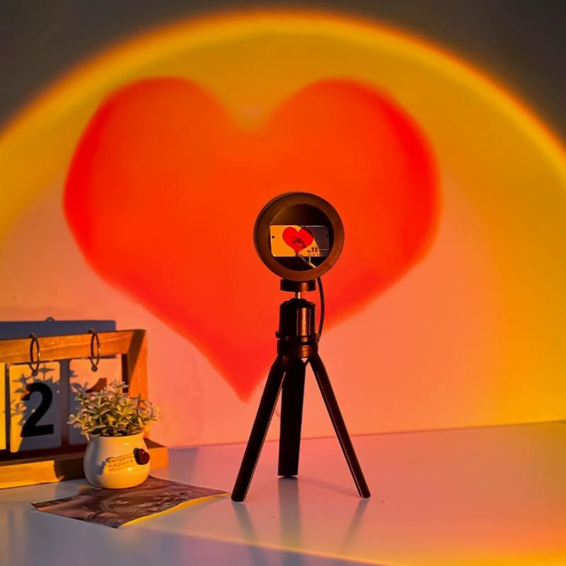 Светодиодная USB лампа-проектор «Закат», украшение для дома, портативный ночник, неоновый свет для настроения